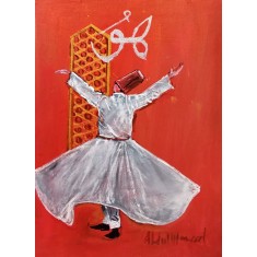 Abdul Hameed, 12 x 18 inch, Acrylic on Canvas, Figurative Painting, AC-ADHD-056